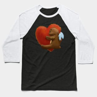 Teddy bear hug heart Baseball T-Shirt